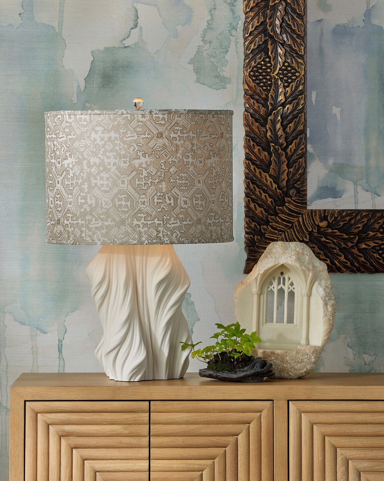 Currey & Company Watershed White Porcelain Table Lamp