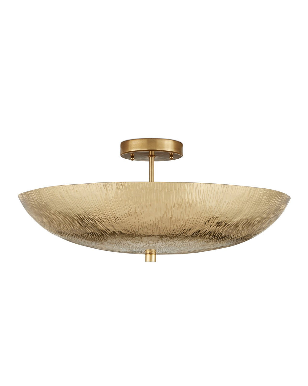 Currey & Company Origo 24" Polished Brass Semi Flush Mount