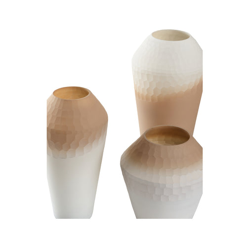 Wildwood Carved Blush Vases (Lg)