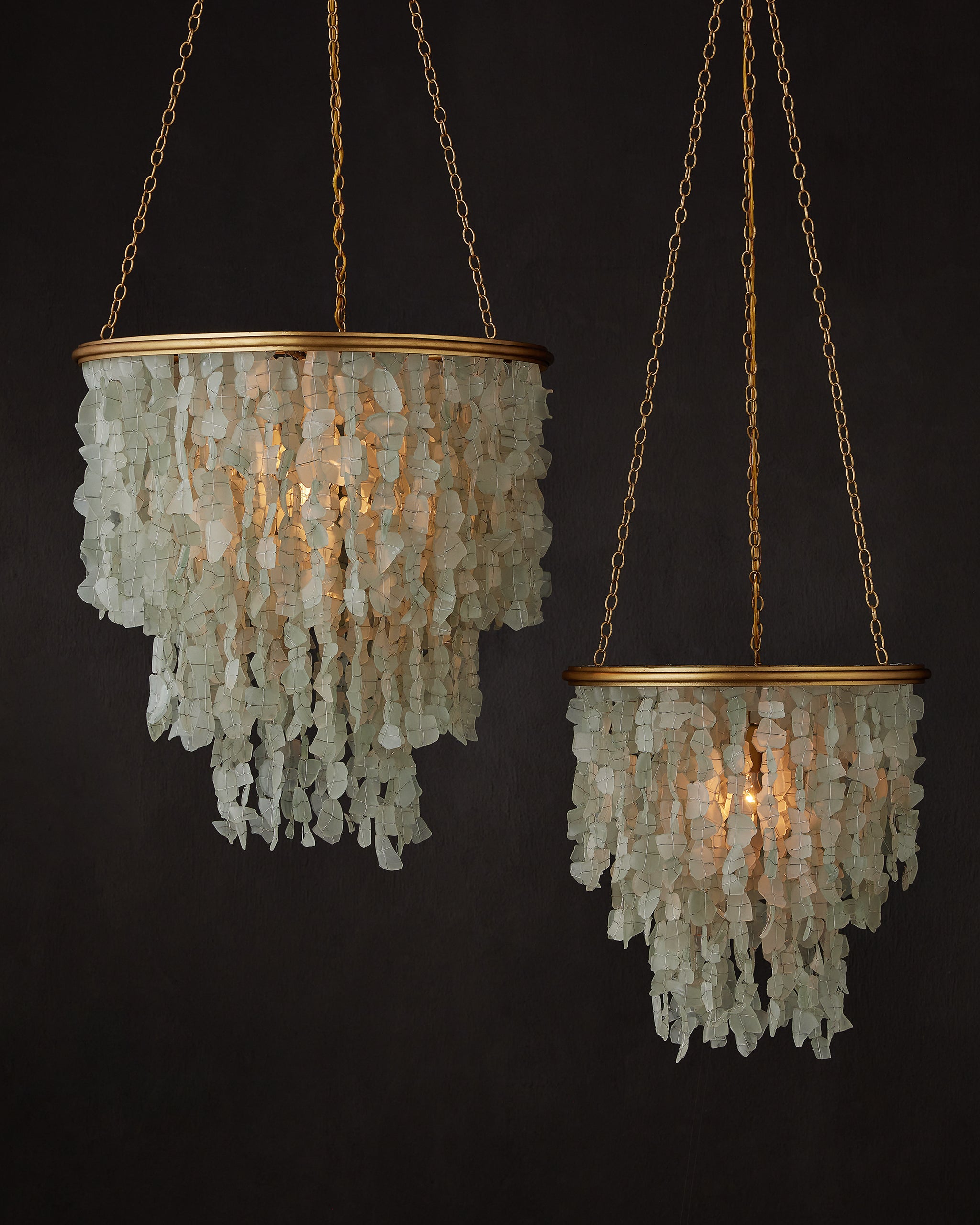 Currey & Company Verre De Mer Medium Chandelier