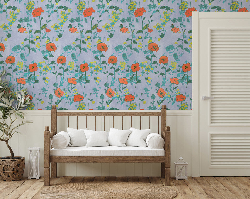Paule Marrot Poppies Large Scale Wallpaper