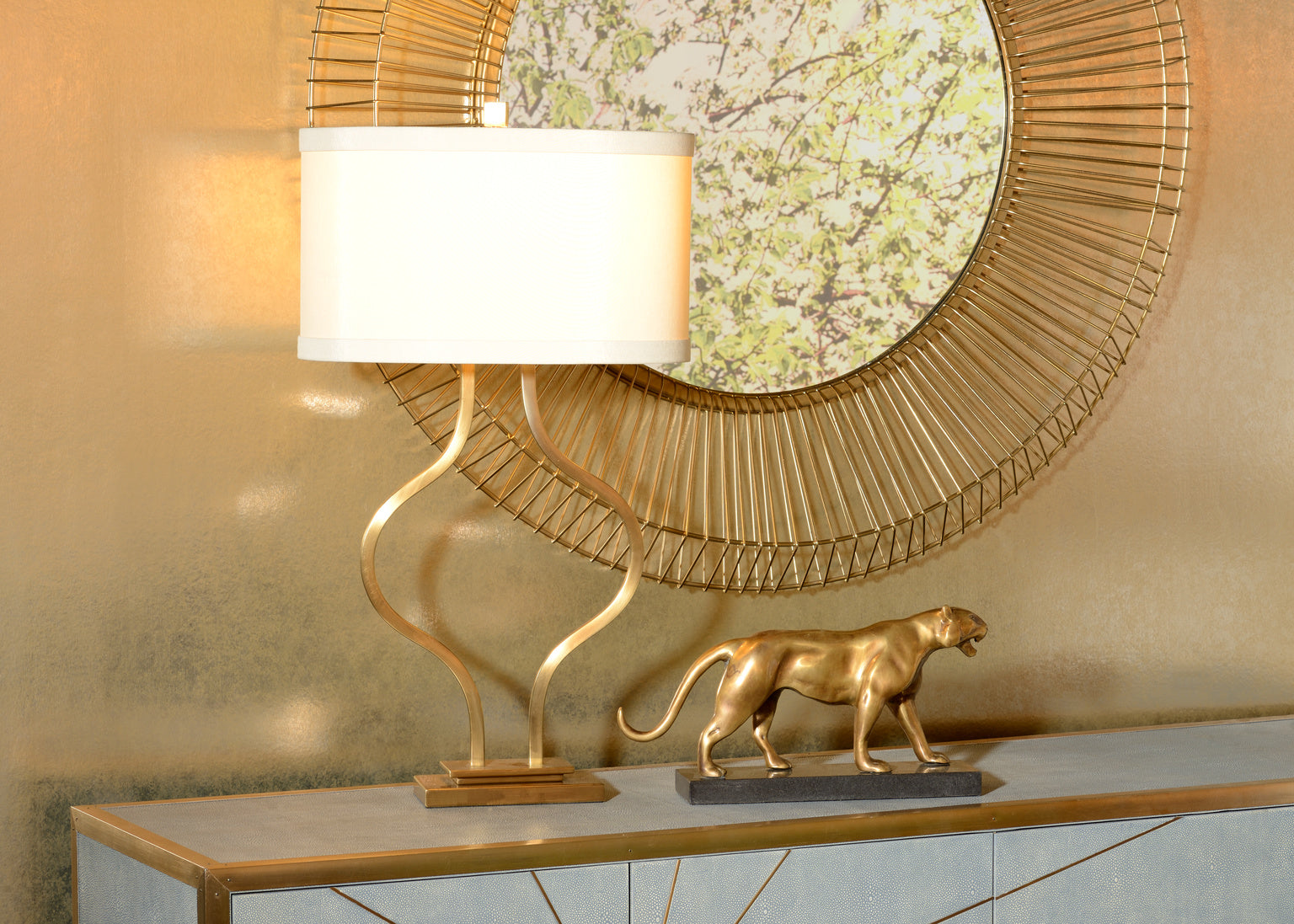 Wildwood Brass Bow Lamp
