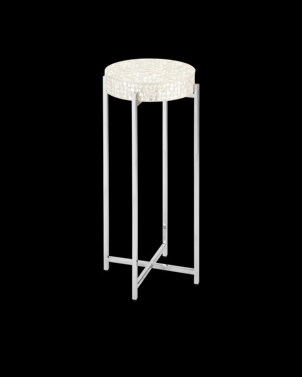 Currey & Company Gerri Dot Mother Of Pearl Drinks Table