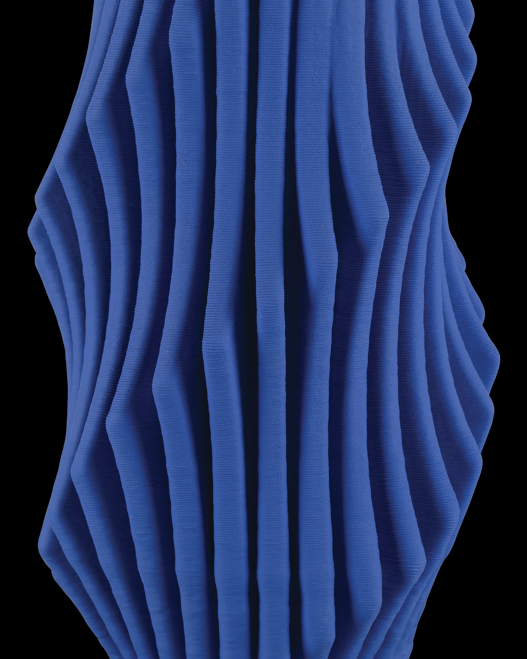 Currey & Company Blue Pleat Large Vase