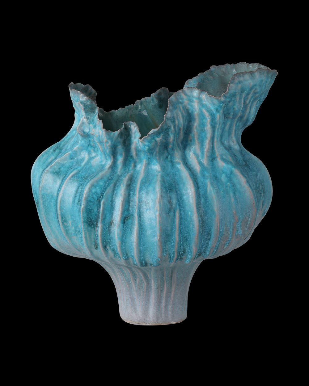 Currey & Company Flying Silk Blue Vase