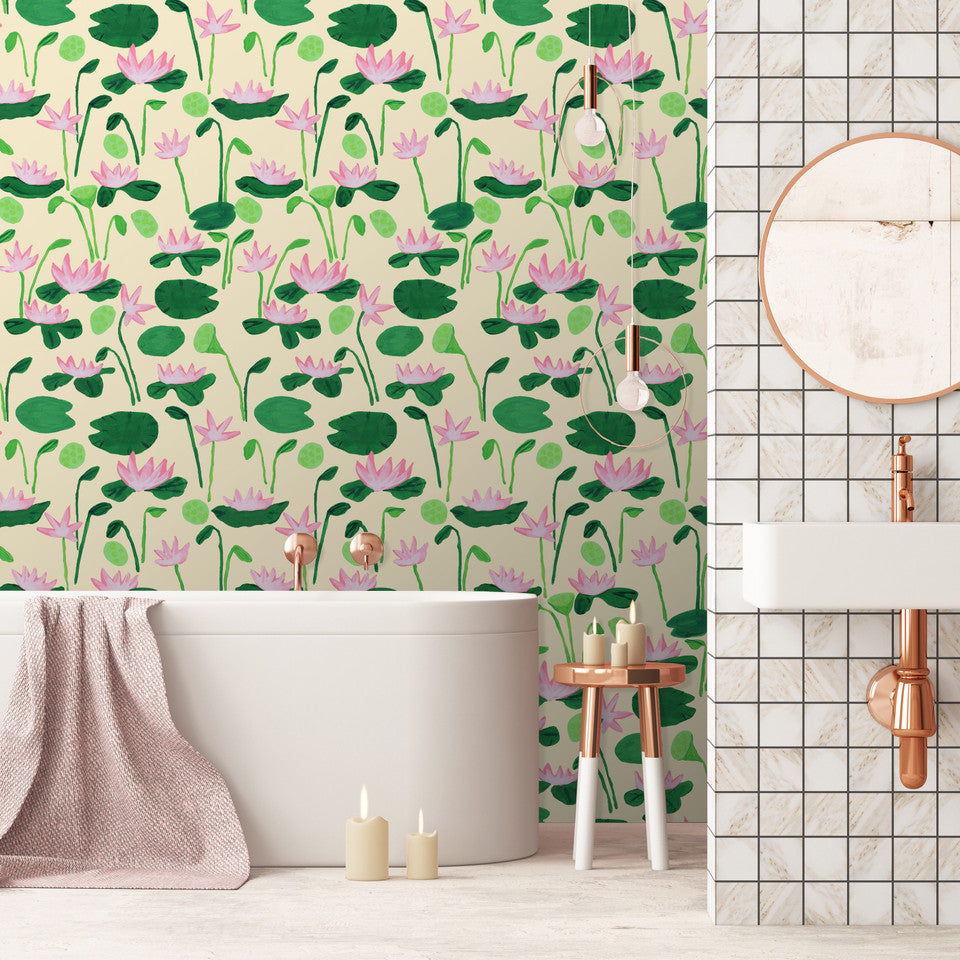 Susan Hable Floating Lotus Wallpaper