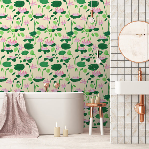 Susan Hable Floating Lotus Wallpaper