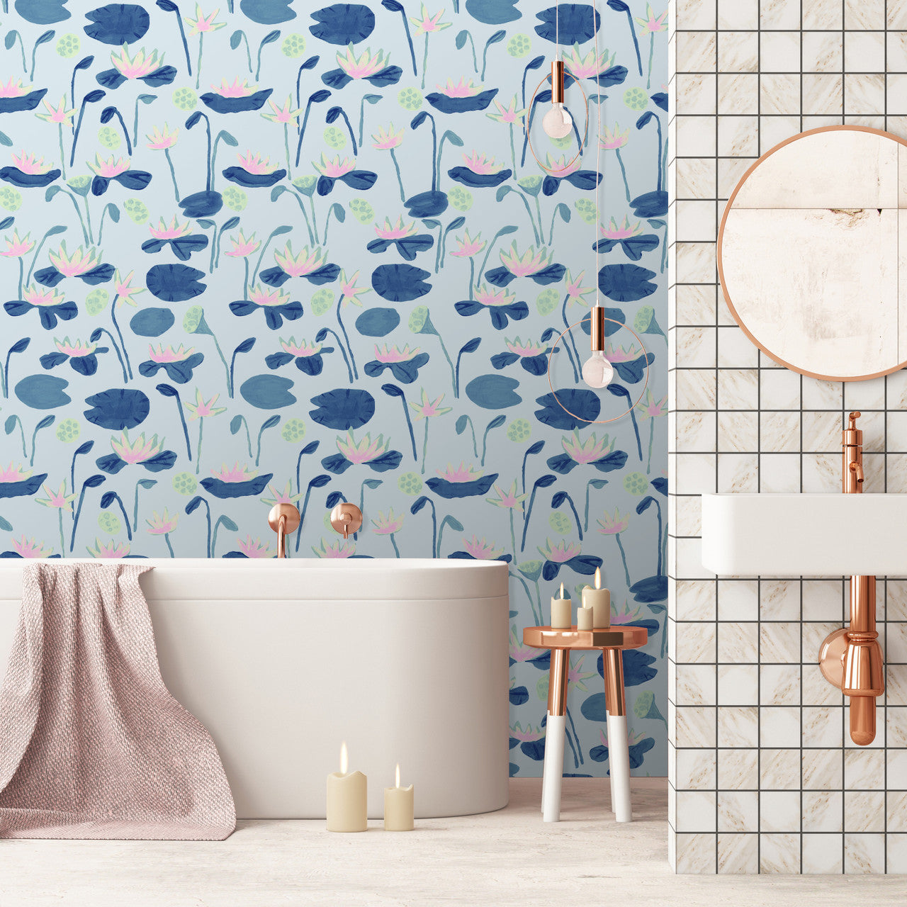 Susan Hable Floating Lotus Wallpaper