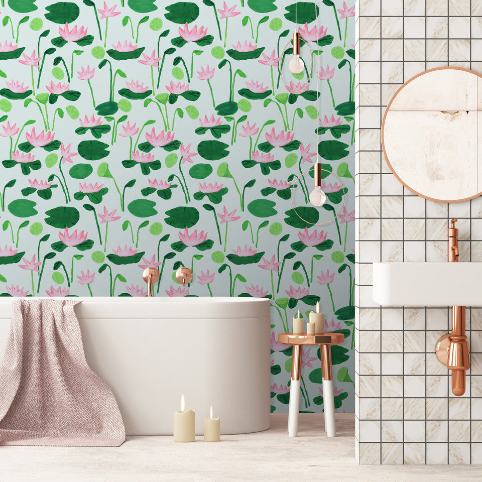 Susan Hable Floating Lotus Wallpaper