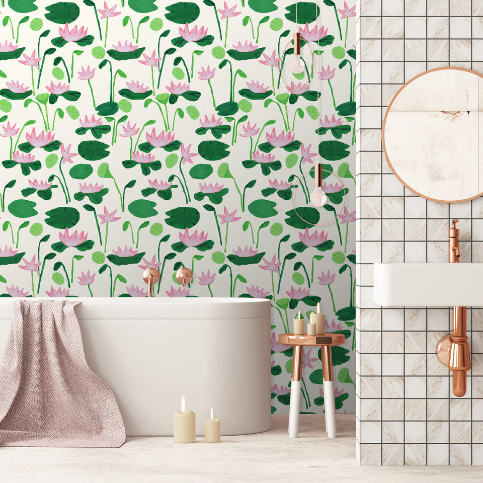 Susan Hable Floating Lotus Wallpaper