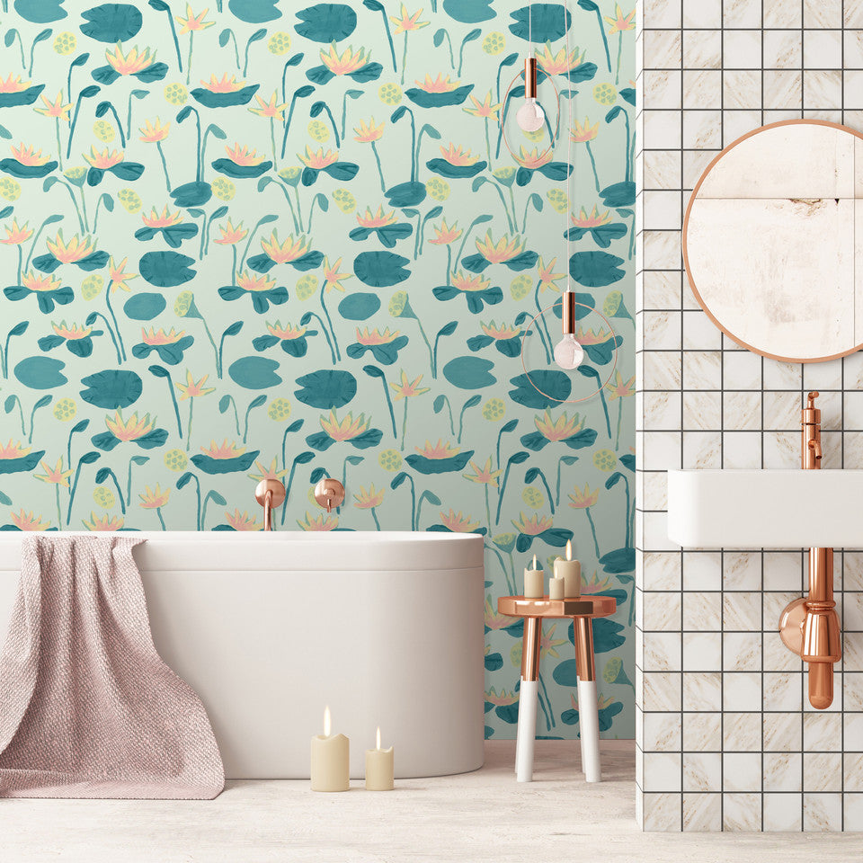 Susan Hable Floating Lotus Wallpaper