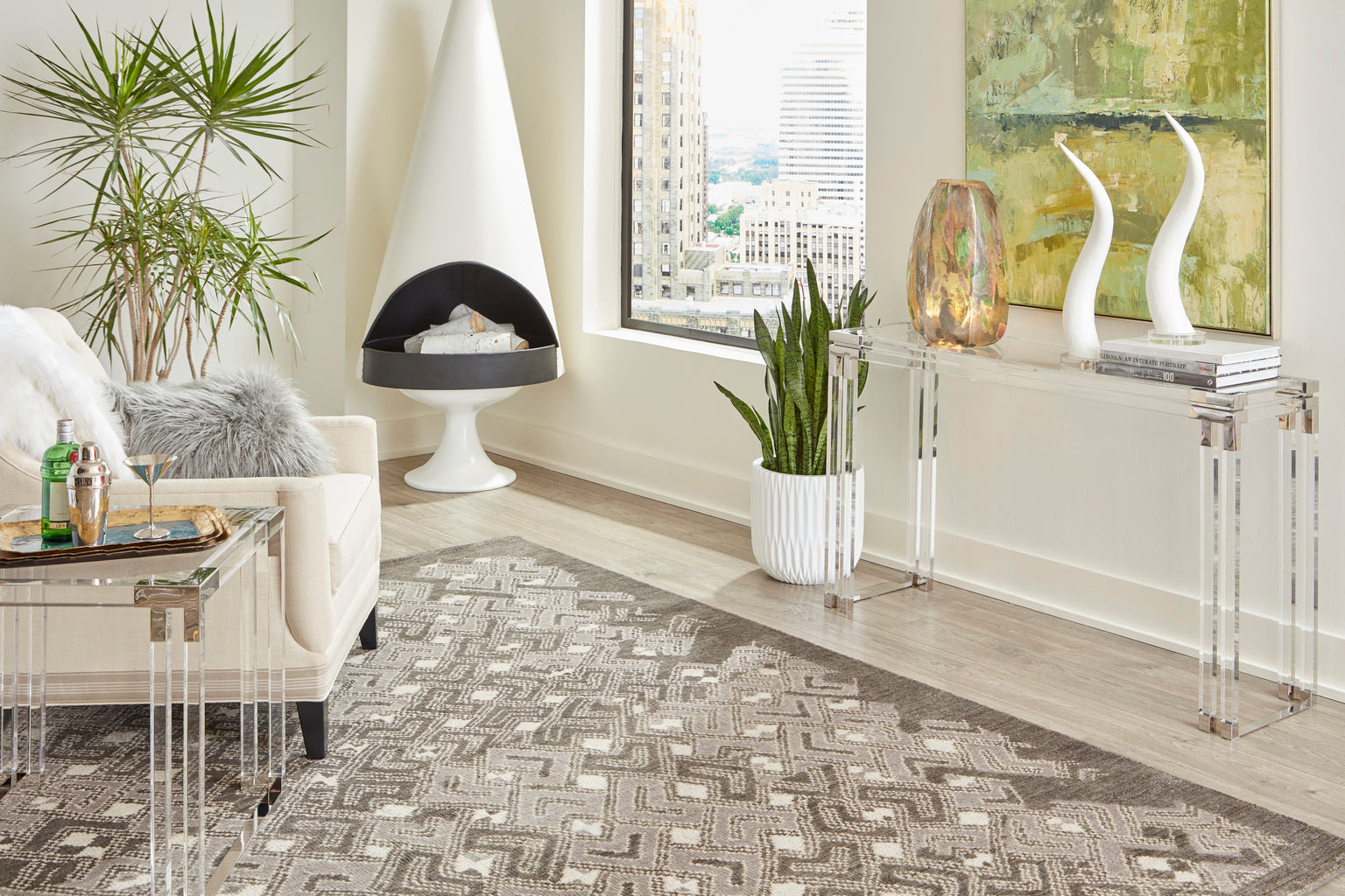 Wildwood Bowen Acrylic Console Table