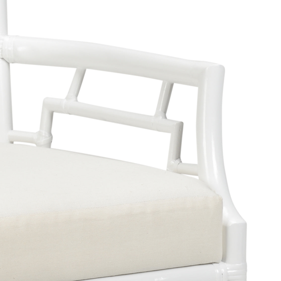 Wildwood Wild Palm Rattan Armchair in White