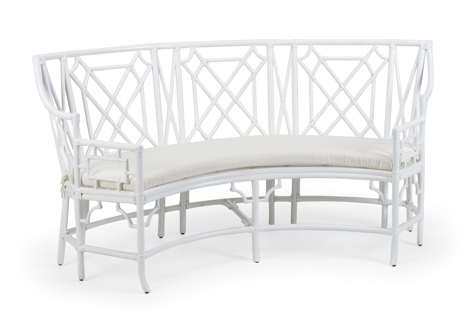 Wildwood Wild Palm Settee White