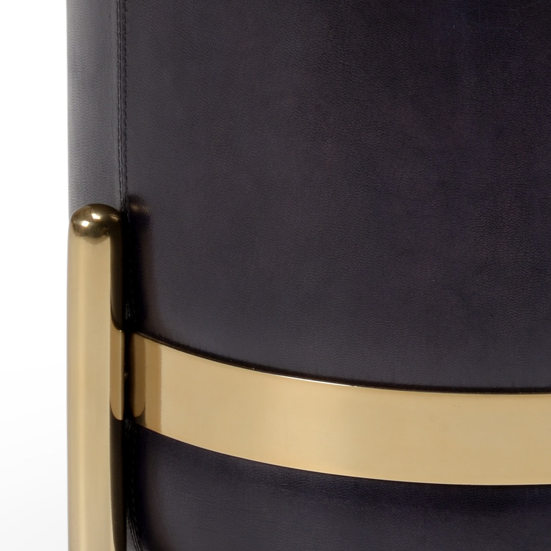 Wildwood Bruce Navy Blue Leather Stool