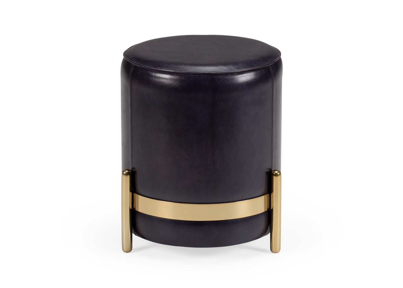 Wildwood Bruce Navy Blue Leather Stool