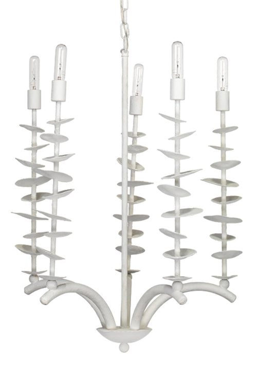 Jamie Young Petals Chandelier In White Gesso