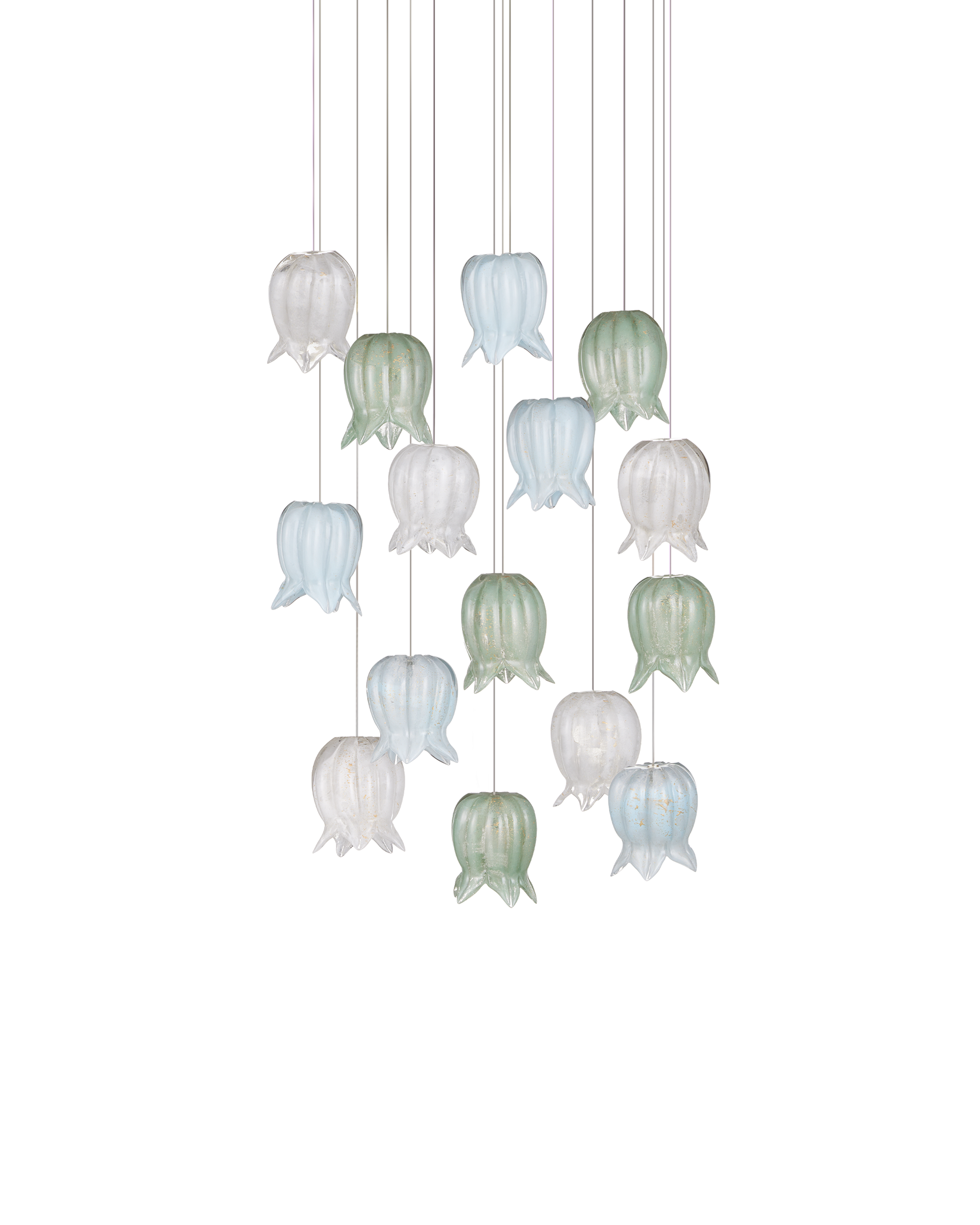 Currey And Company Polpo 15 Light Round Multi Drop Pendant