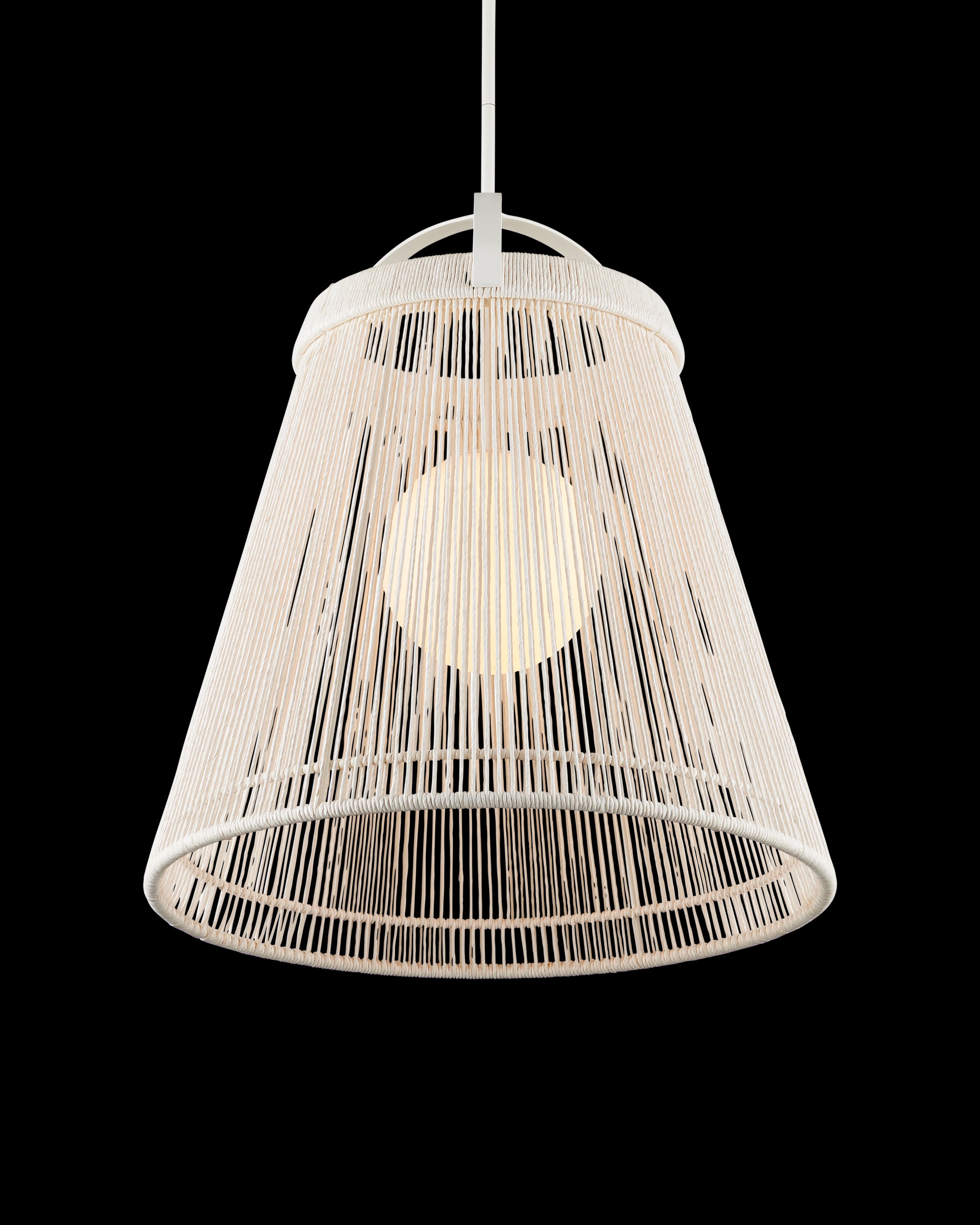 Currey & Company Parnell Medium White Pendant