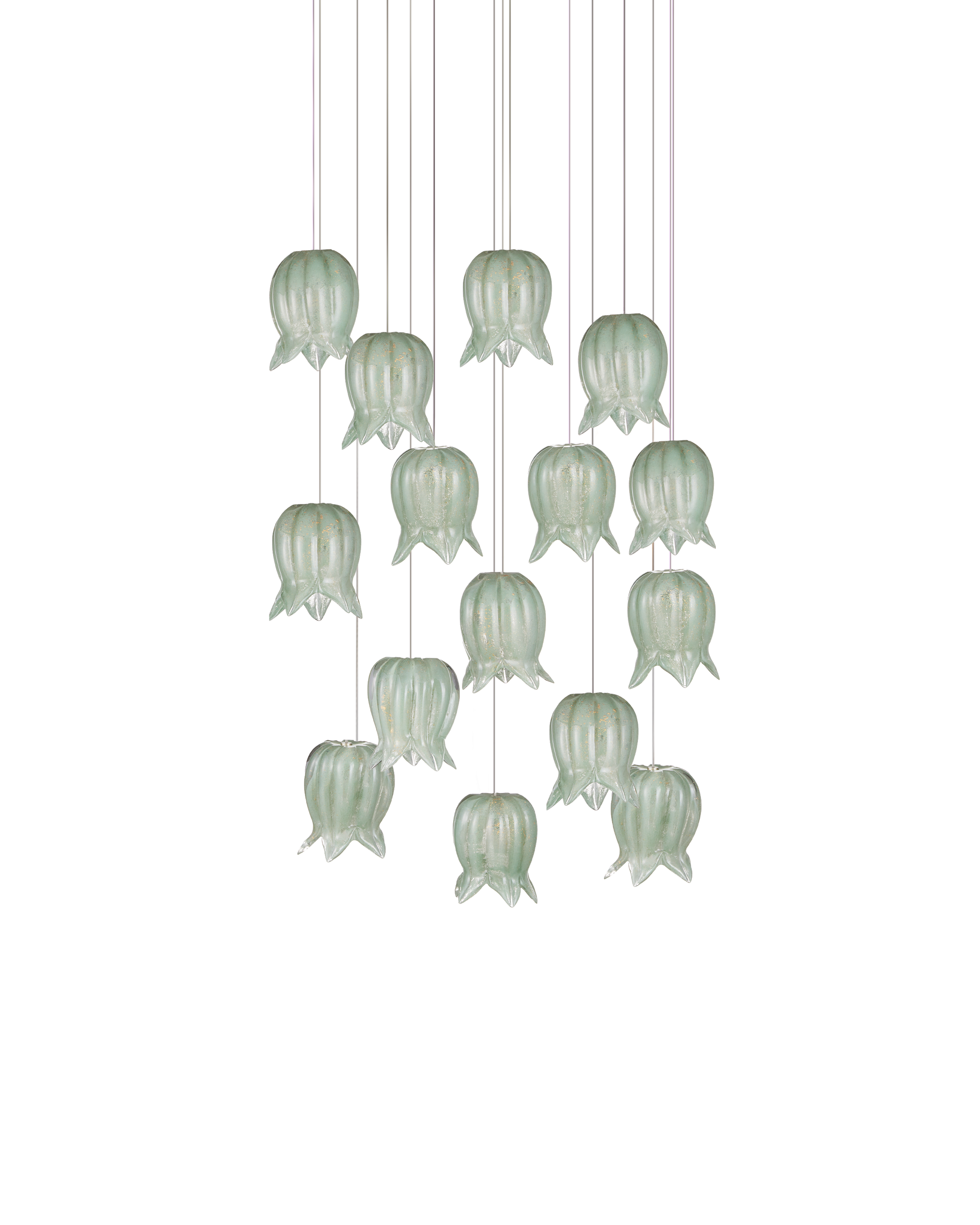 Currey And Company Polpo 15 Light Round Multi Drop Pendant