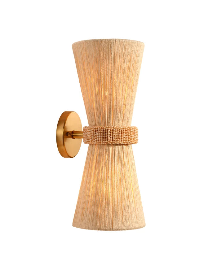 Jamie Young Corset 2 Light Wall Sconce, Off White