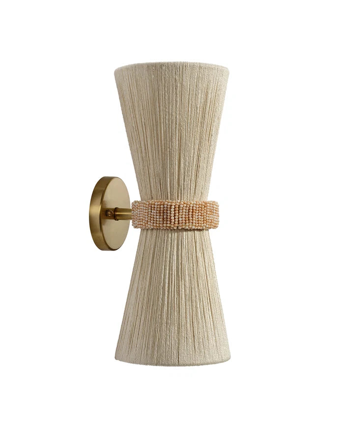 Jamie Young Corset 2 Light Wall Sconce, Off White