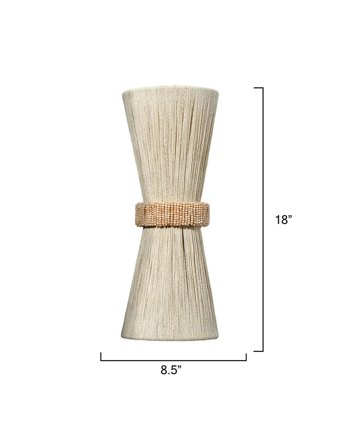 Jamie Young Corset 2 Light Wall Sconce, Off White