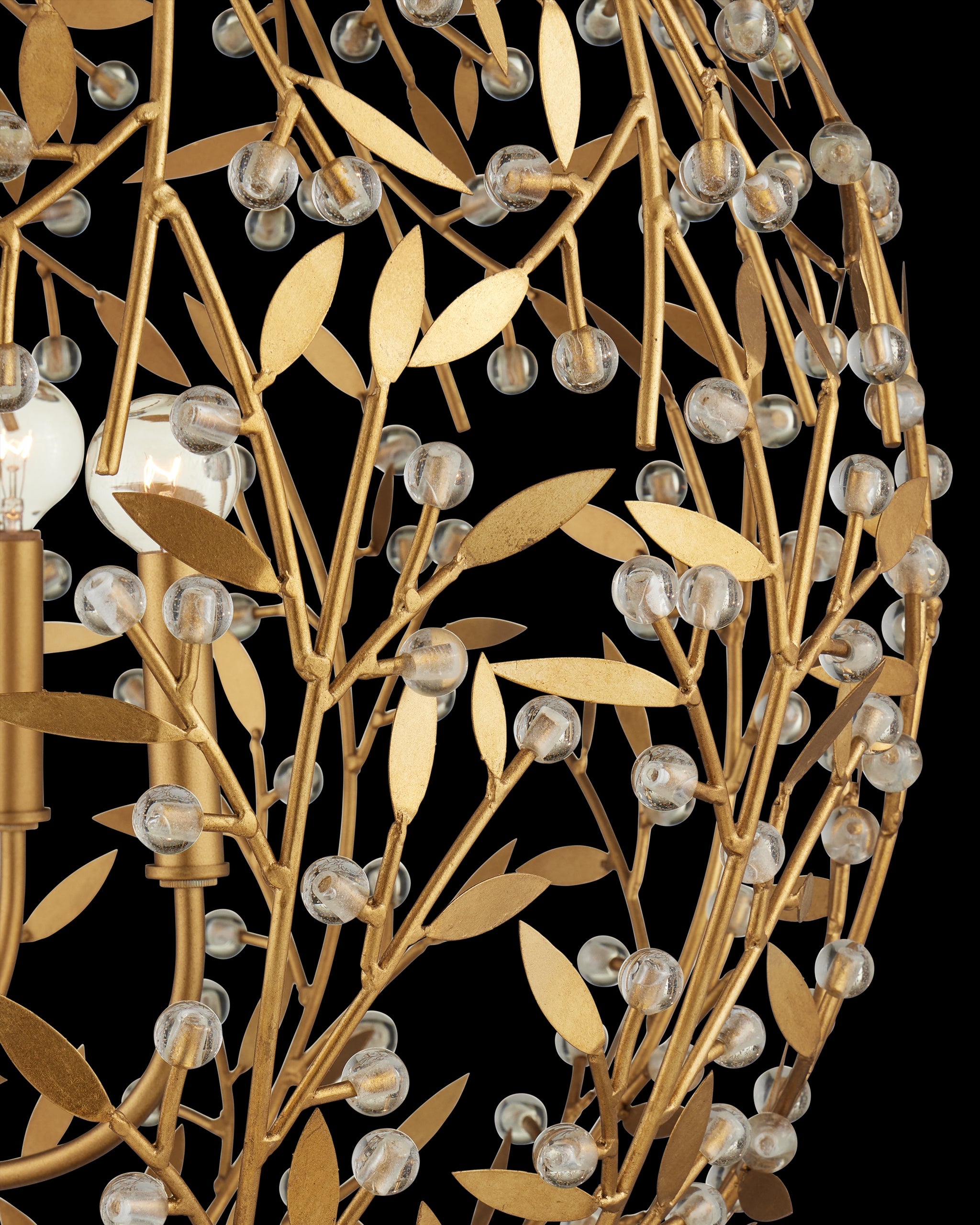 Currey & Company Secret Garden Gold Orb Chandelier