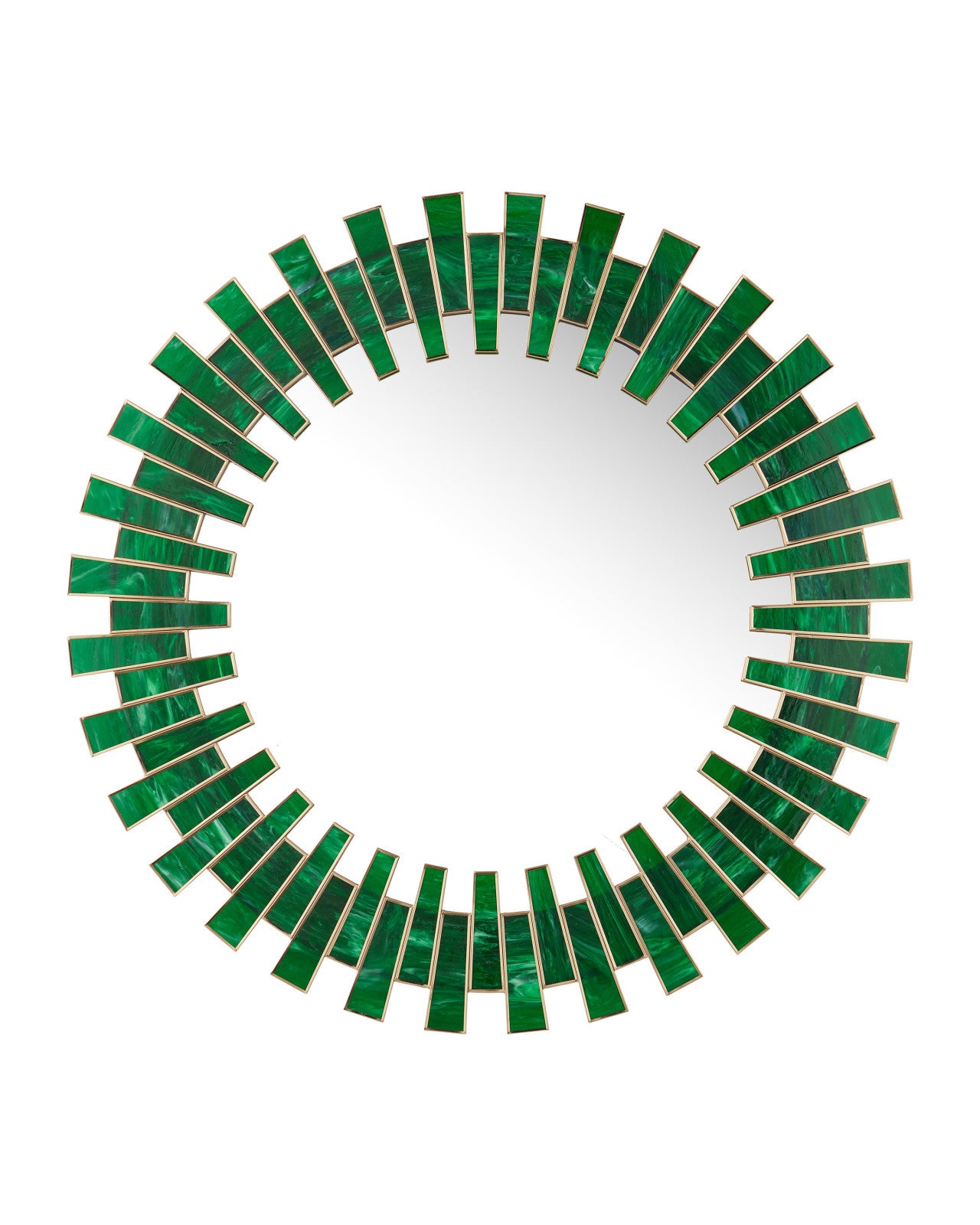 Currey & Company 39" Glasdele Emerald Round Mirror