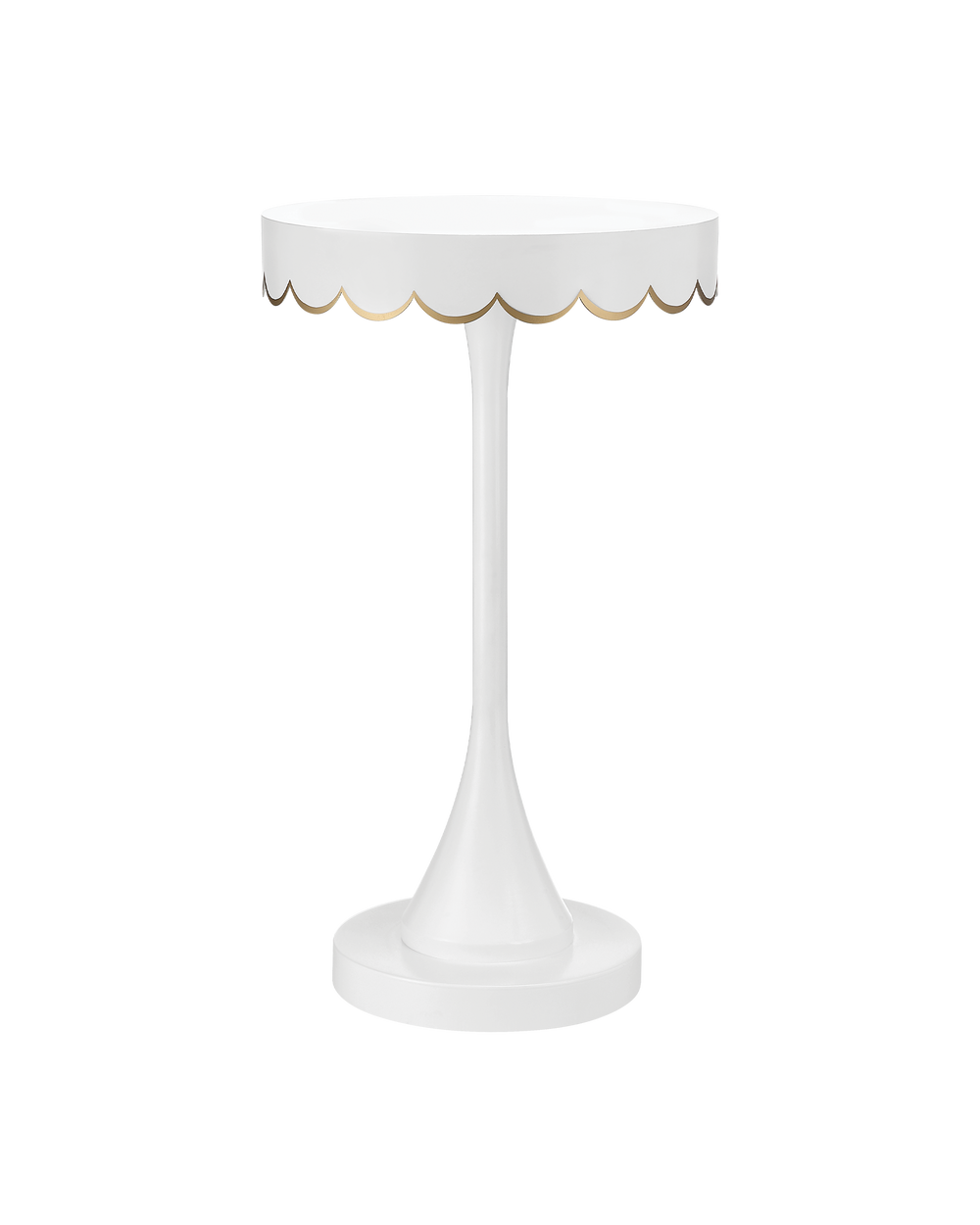 Currey & Company Enid White Accent Table
