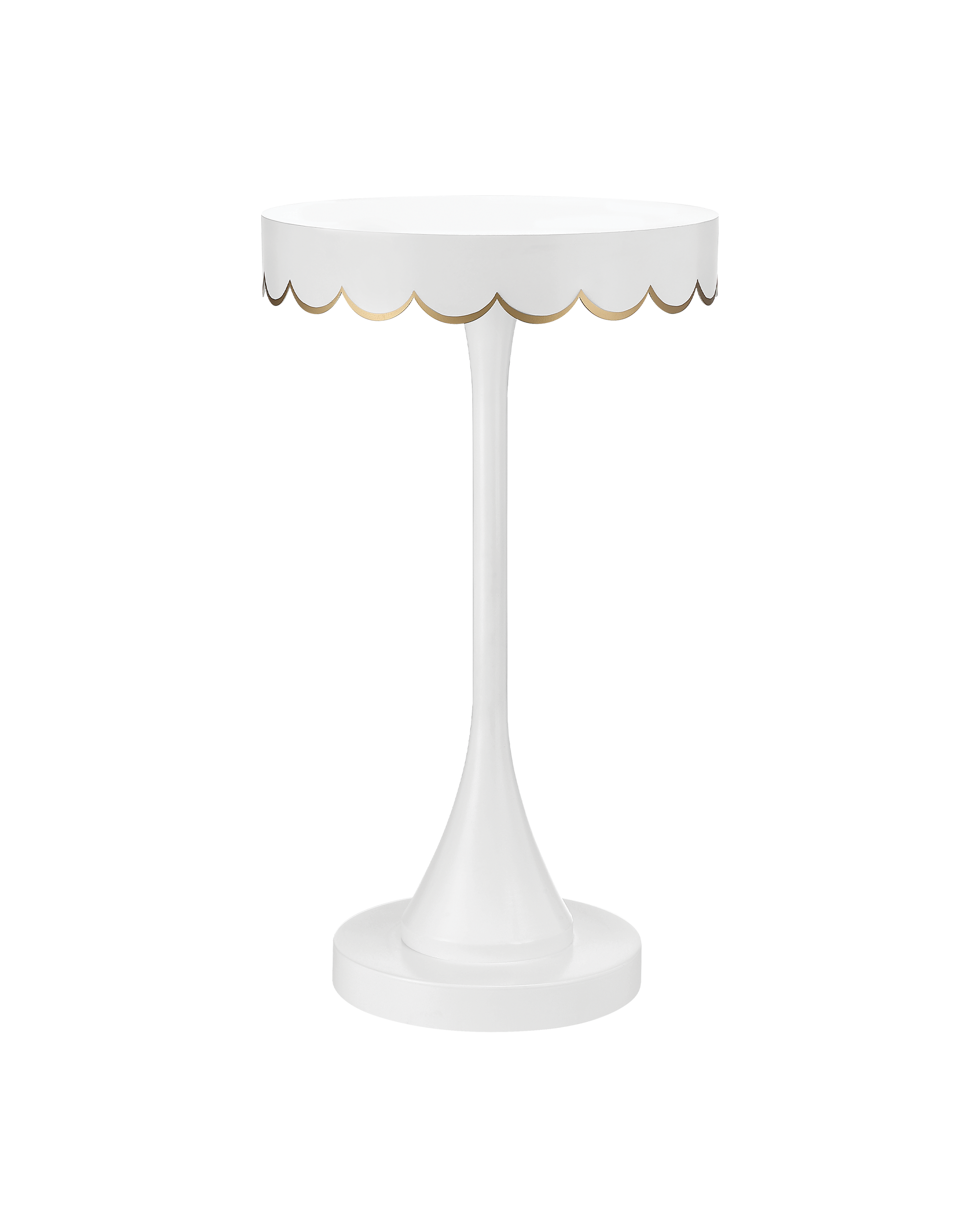 Currey & Company Enid White Accent Table