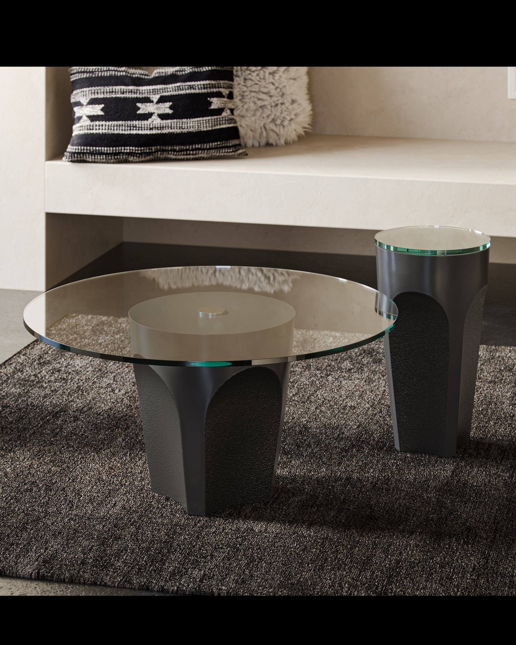 Currey & Company Lemy Black Drinks Table