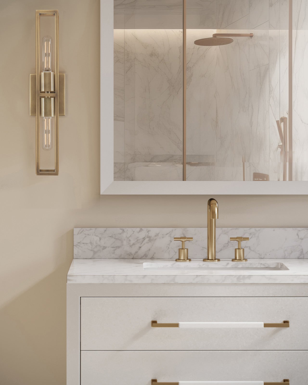 Currey and Company Verona Linen Bathroom Vanity