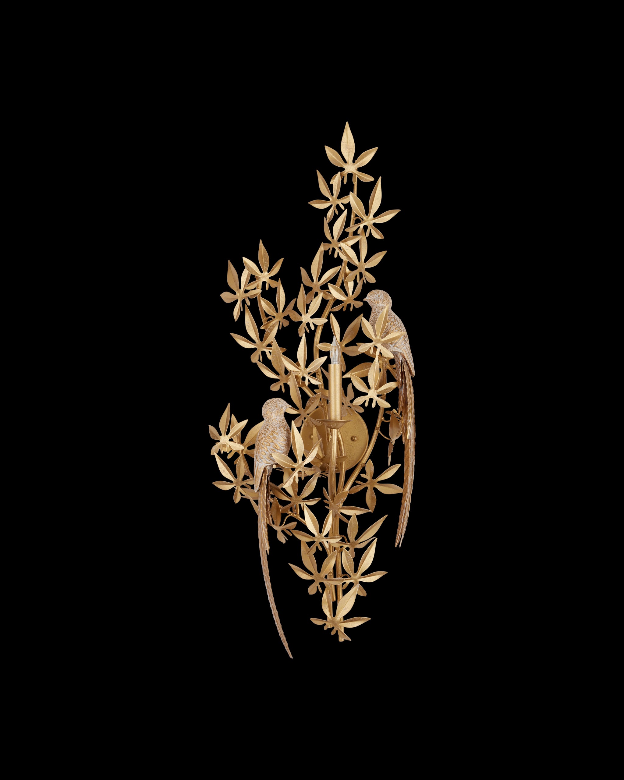 Currey & Company Aviary Gold Wall Sconce, Right