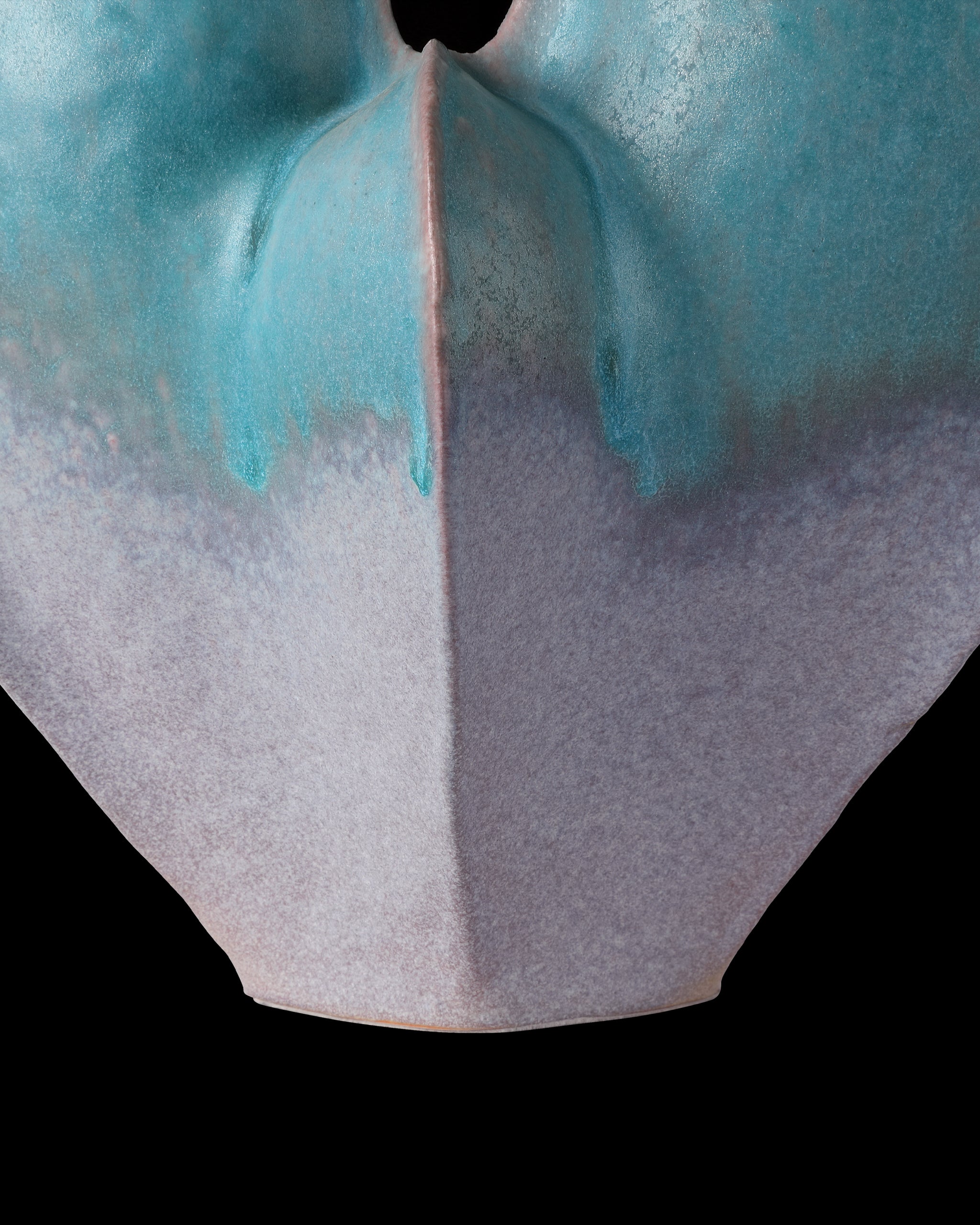 Currey & Company Free Form Blue Vase