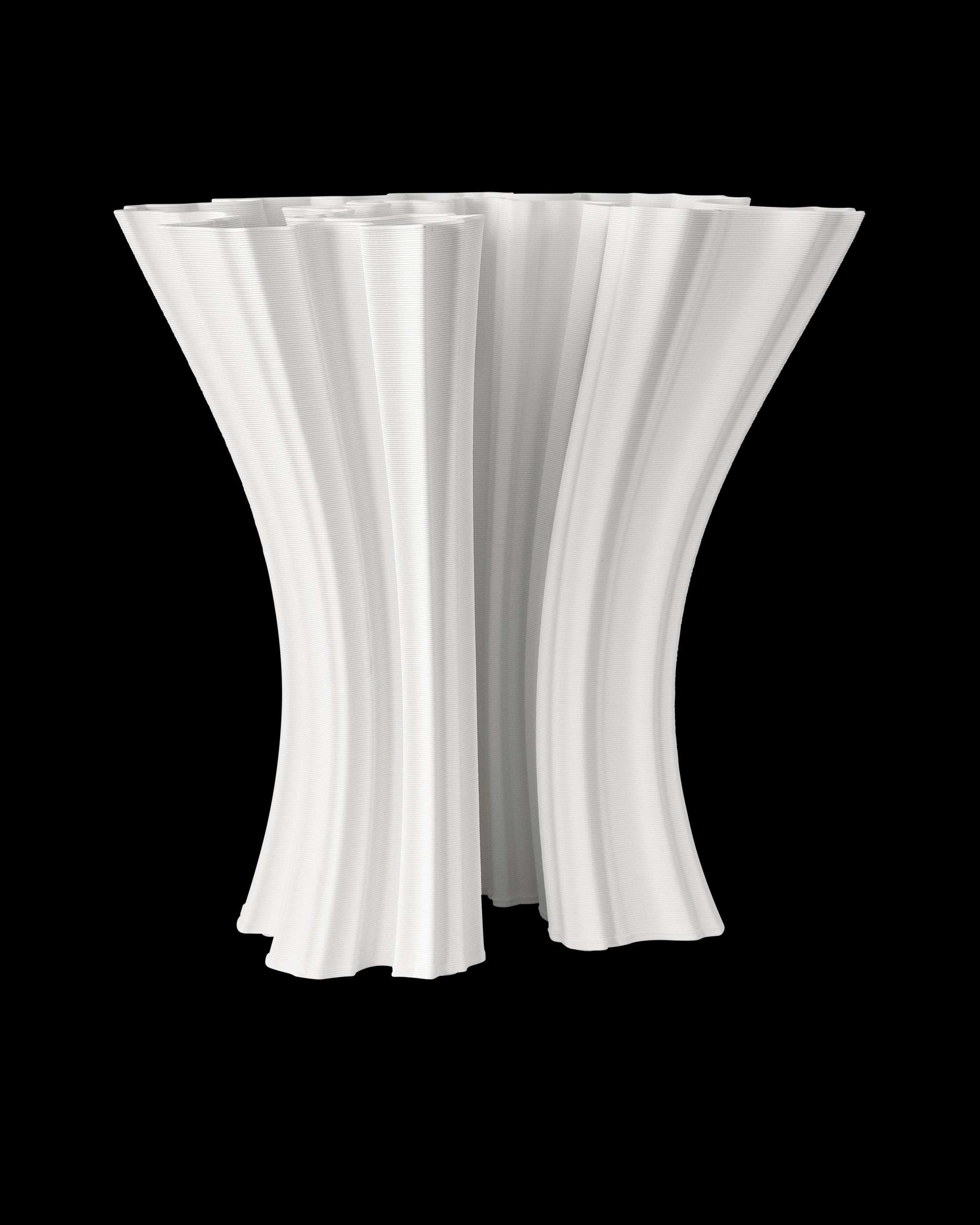 Currey & Company Godet White Vase