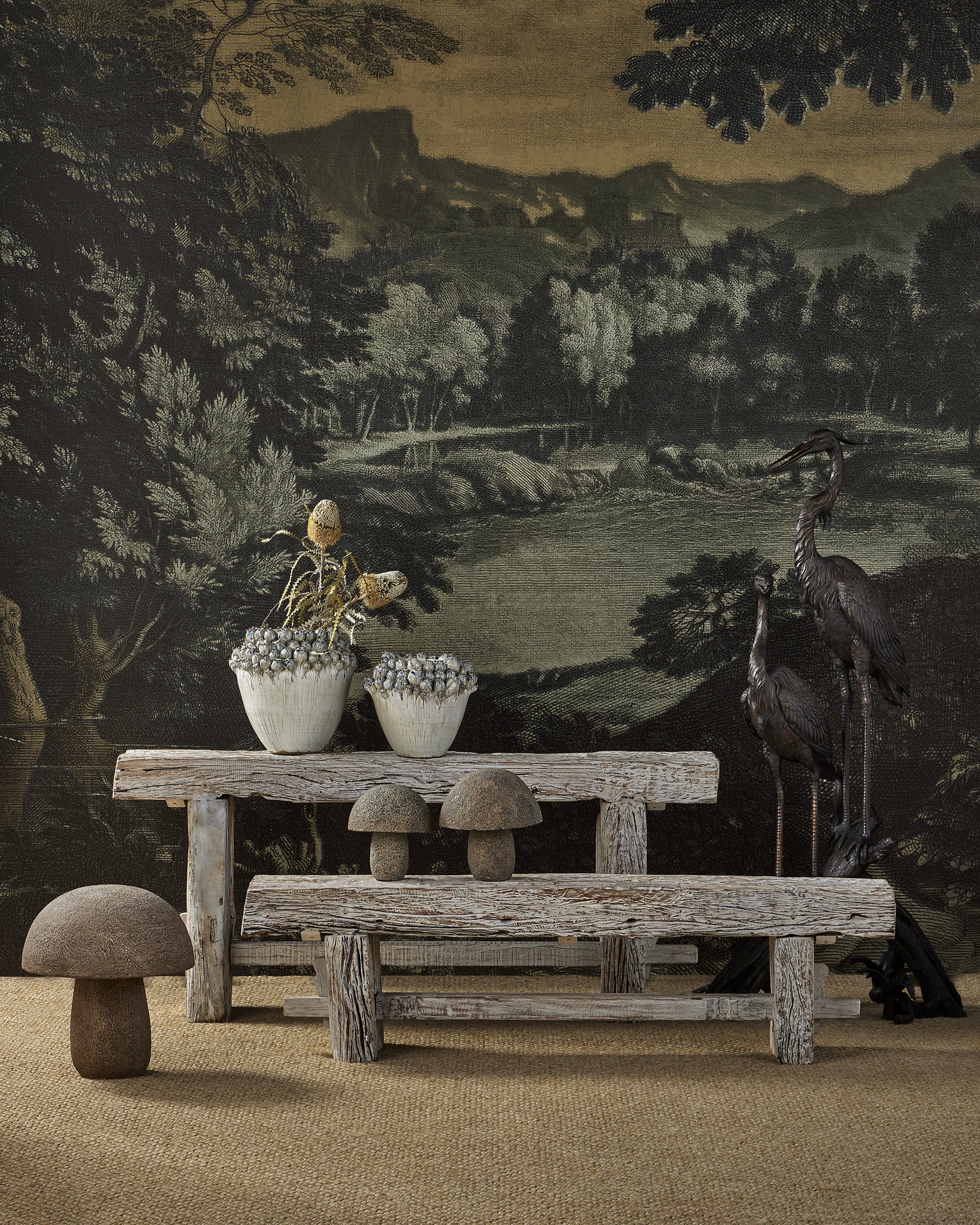 Currey & Company Small Granite Mushroom