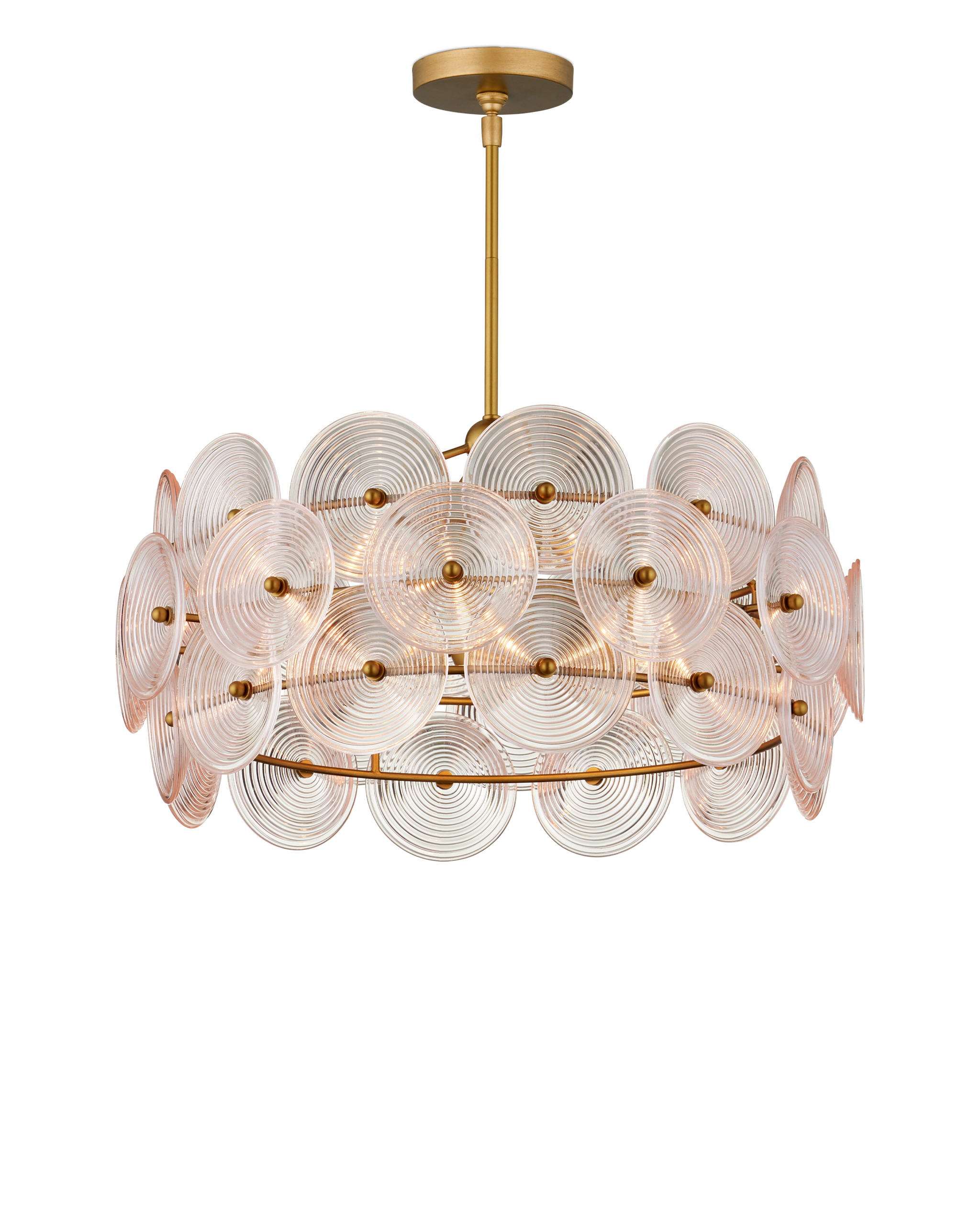 Currey And Company Whirlwind Medium Pink Chandelier