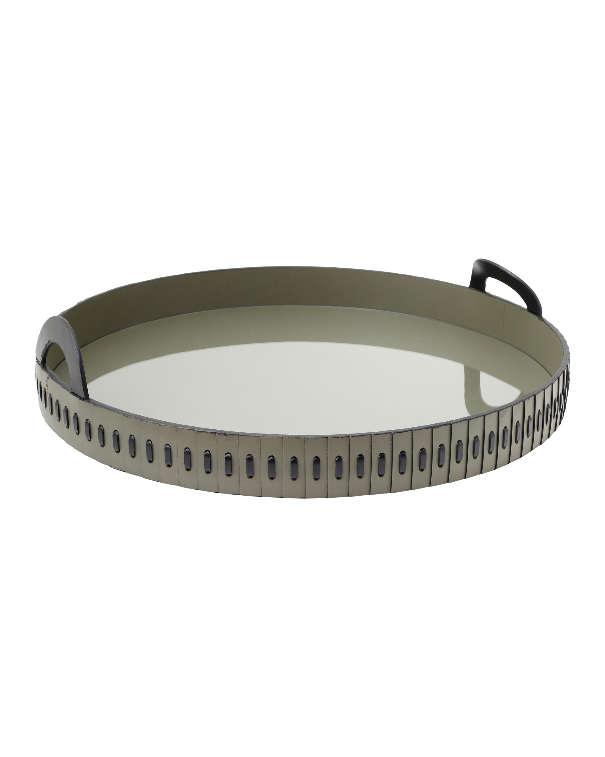 Currey & Company Cuoio Round Tray