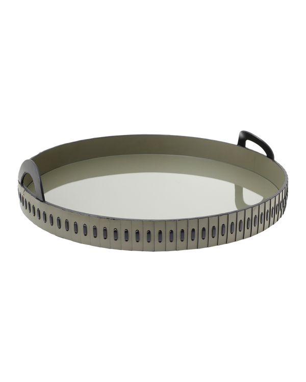 Currey & Company Cuoio Round Tray