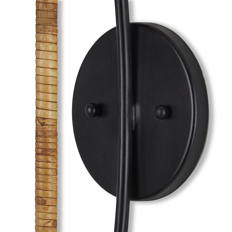 Currey And Company Capriole Rattan Wall Sconce