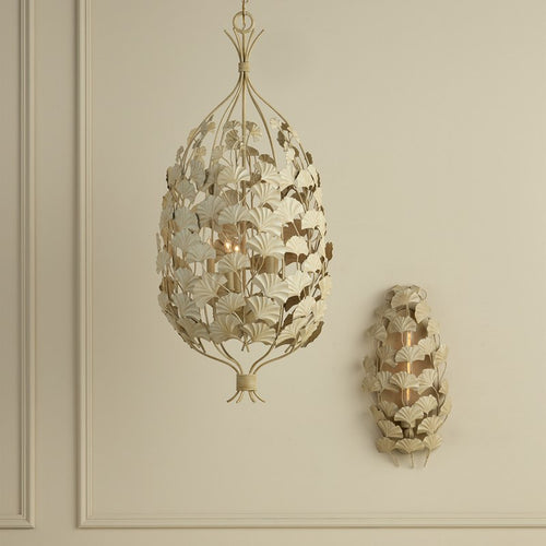 Currey And Company Maidenhair Ivory Wall Sconce