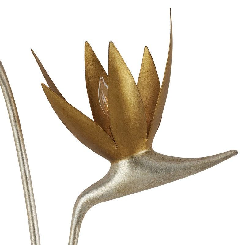 Currey And Company Paradiso Gold & Silver Wall Sconce, Left