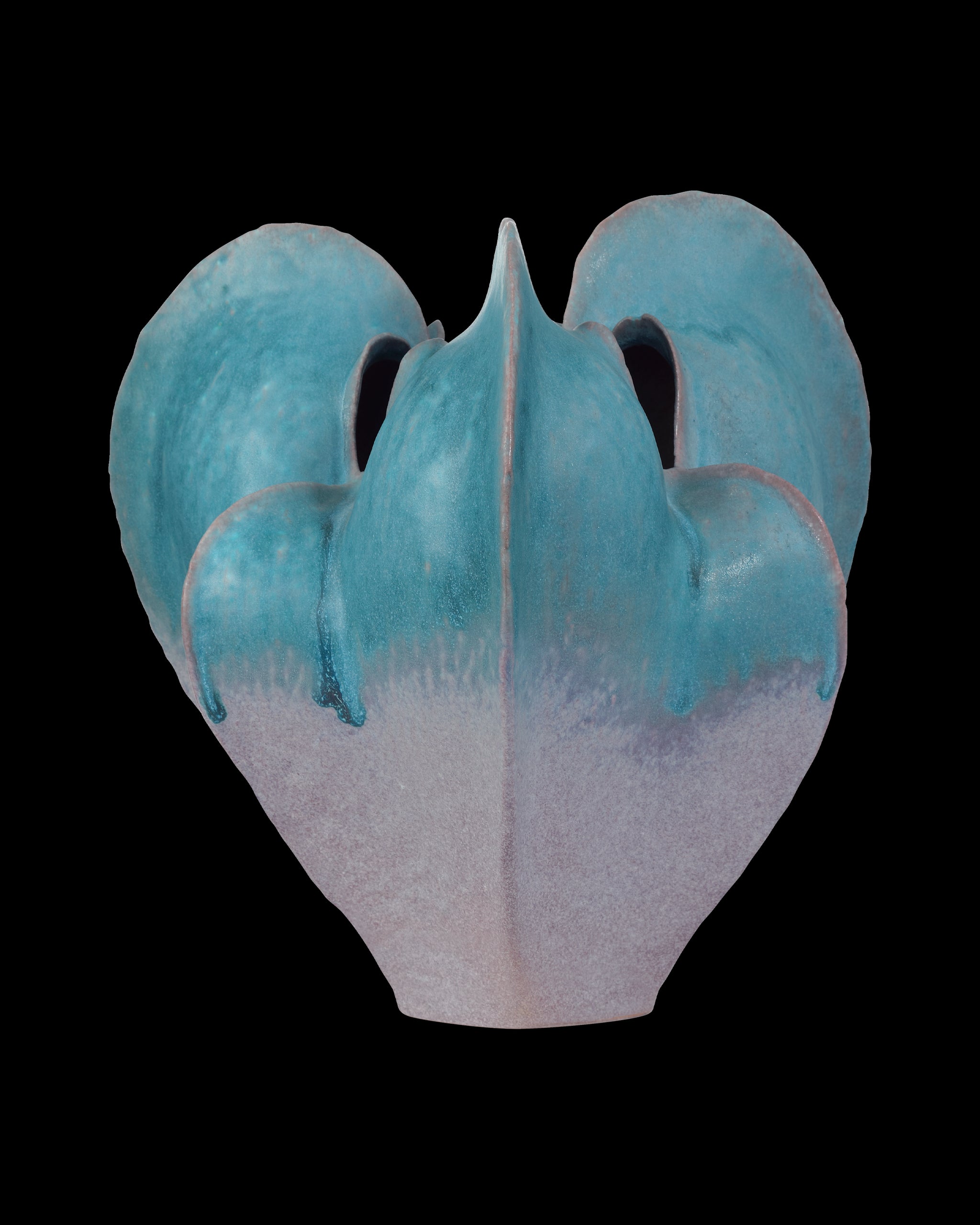 Currey & Company Free Form Blue Vase