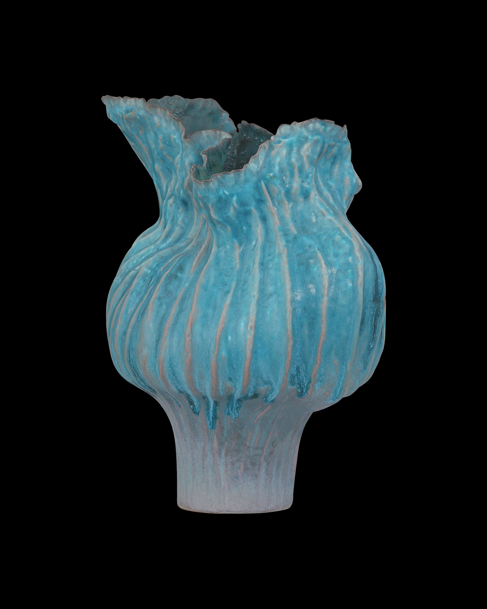 Currey & Company Flying Silk Blue Vase