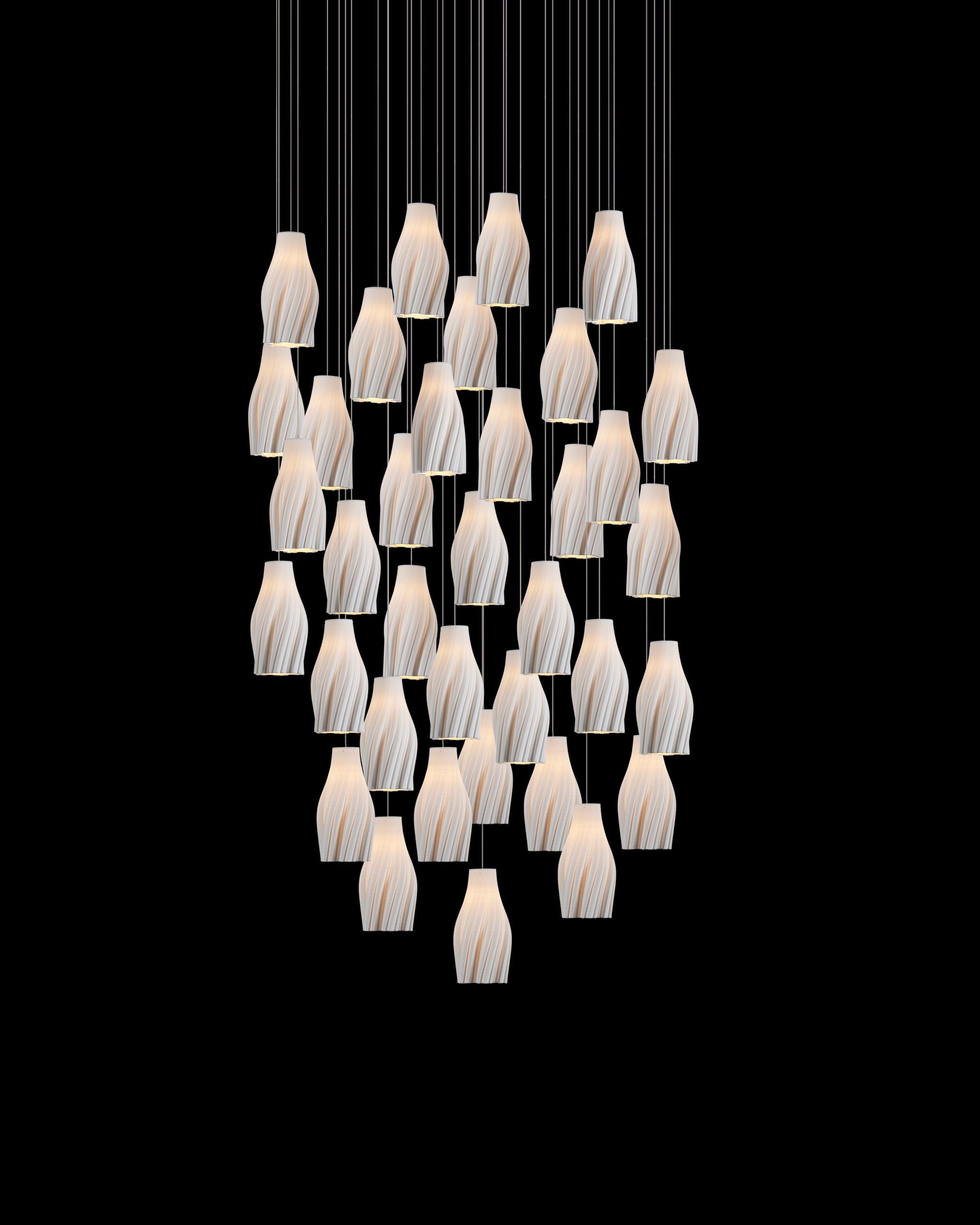 Currey & Company Posh 36 Light Round Multi Drop Pendant