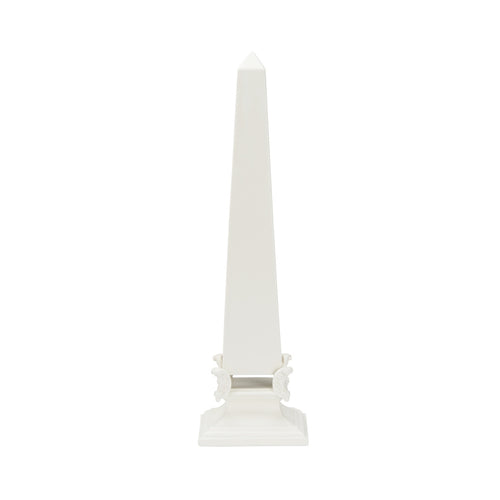 Chelsea House White Neoclassical Obelisk Lg