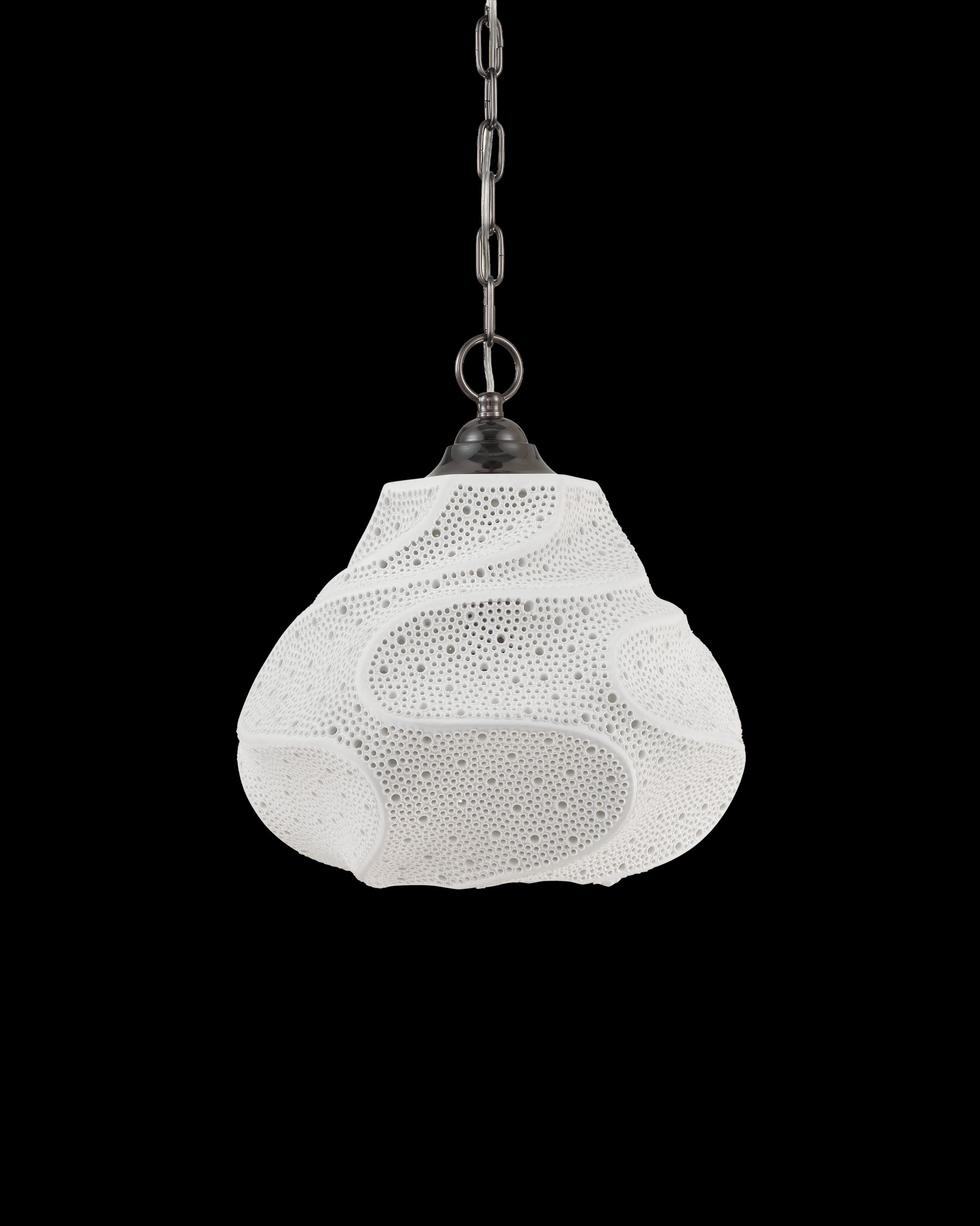 Currey & Company Wintershall White Pendant