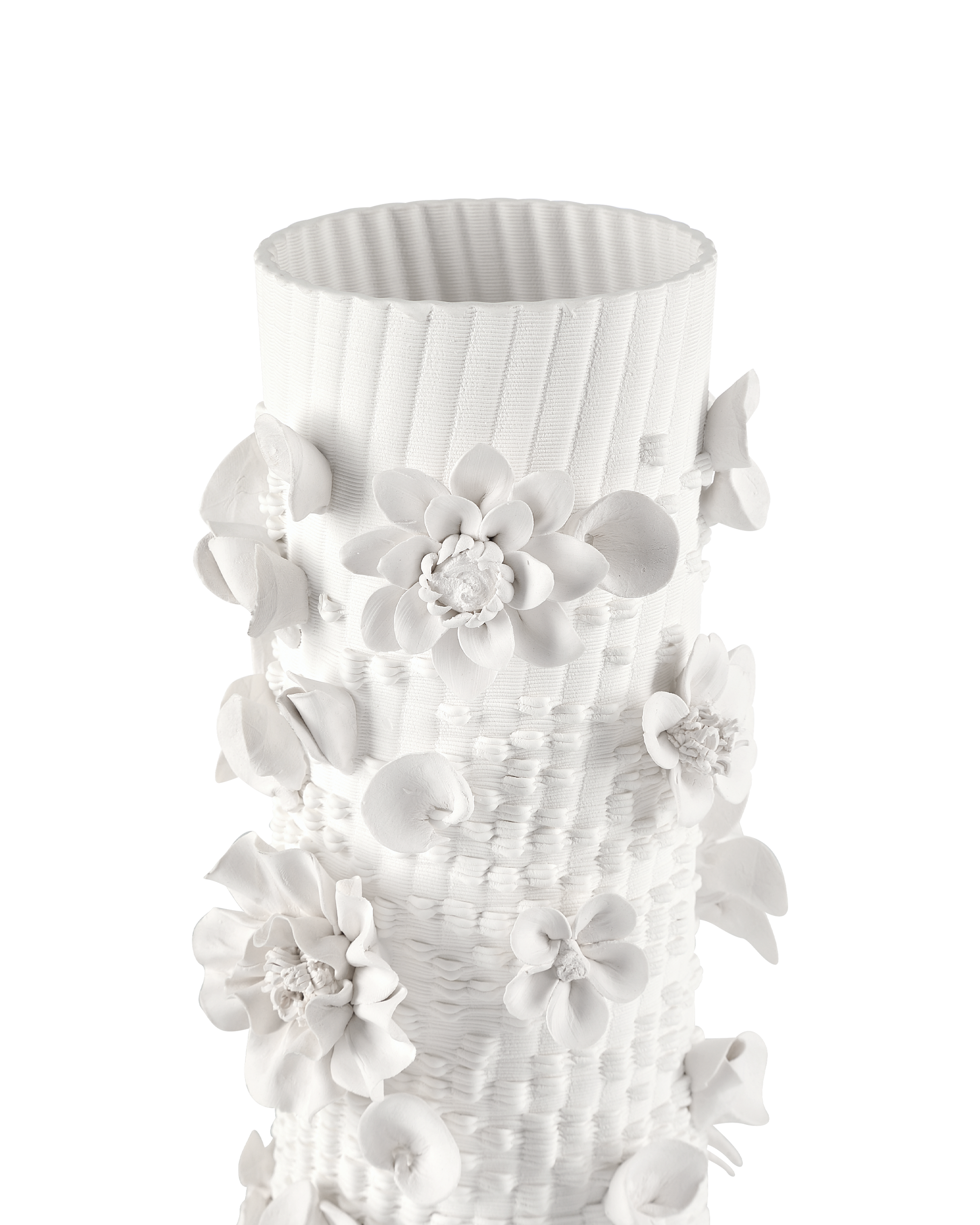 Currey & Company Sylva Medium White Vase