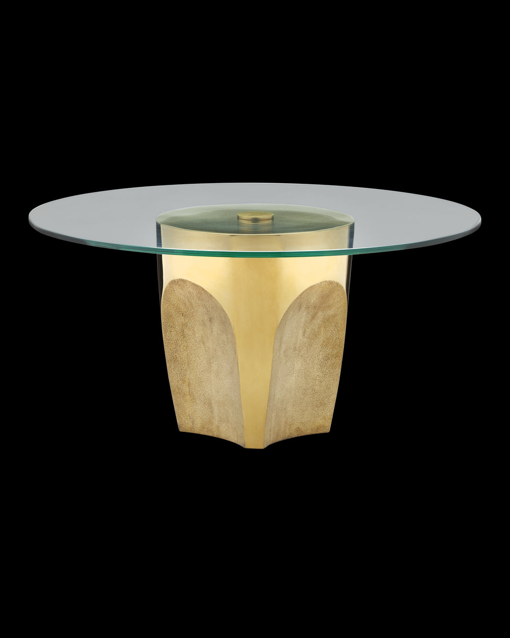 Currey & Company Lemy Brass Cocktail Table